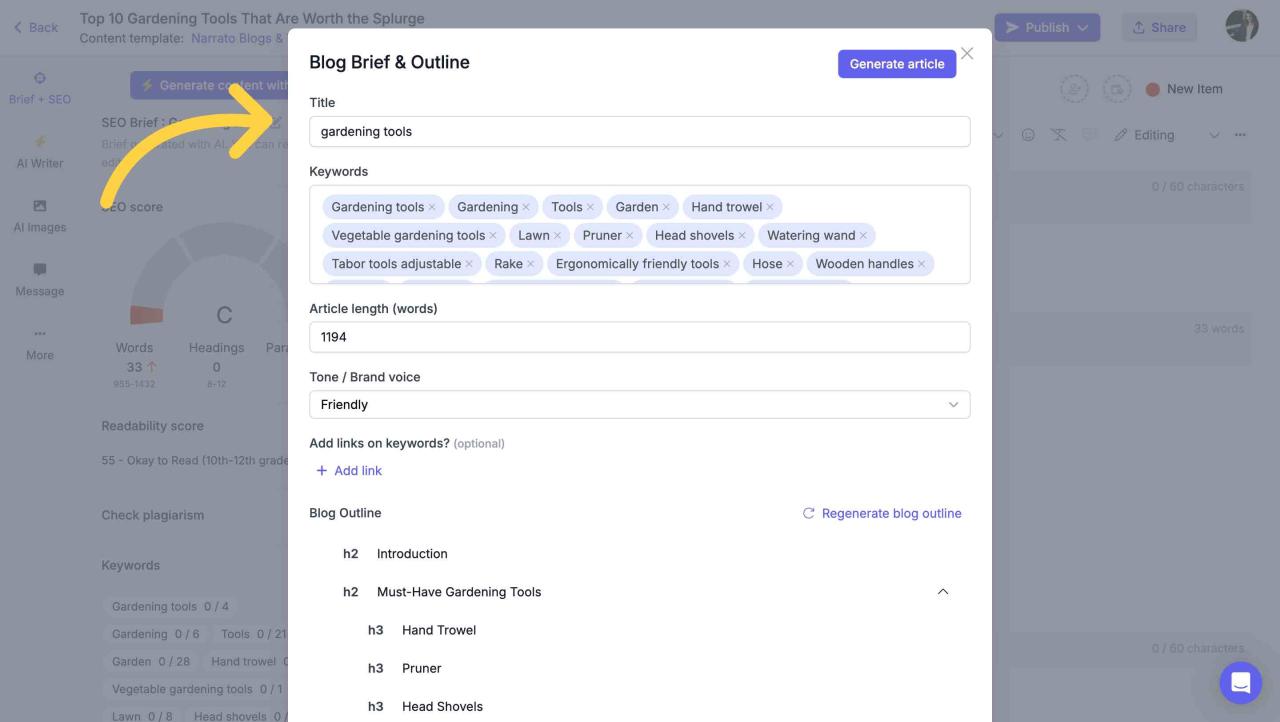 How to Generate Listicle Articles With AI | Narrato