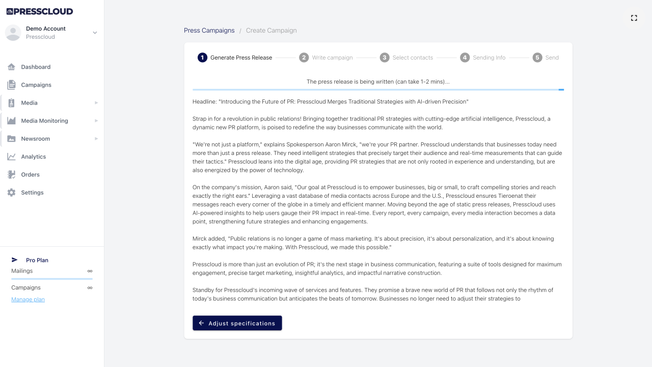 Presscloud AI Generator™ | Presscloud Presscloud AI Generator™ | Presscloud